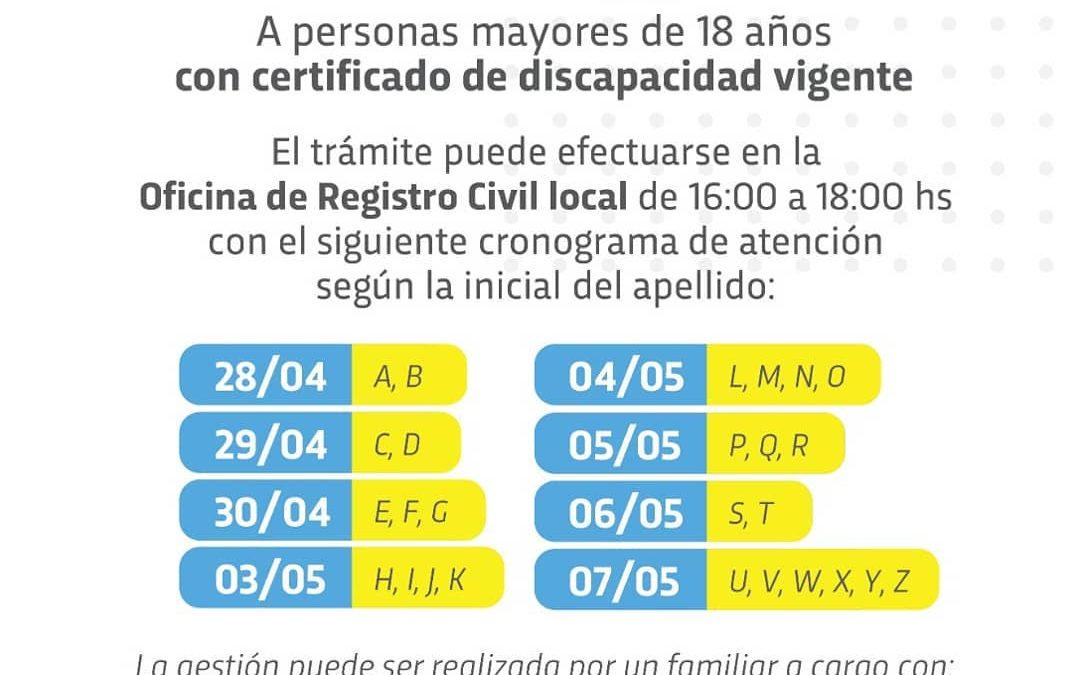 EL REGISTRO CIVIL CREARÁ CUENTA CIDI A PERSONAS CON DISCAPACIDAD