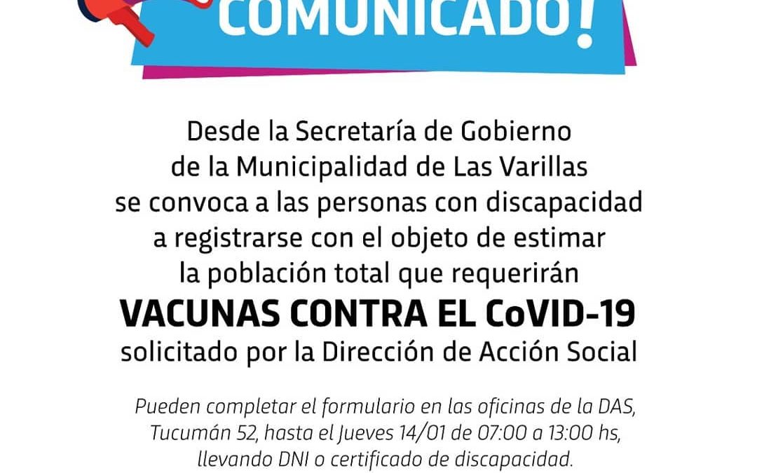 CONVOCATORIA ABIERTA PARA PERSONAS CON DISCAPACIDAD